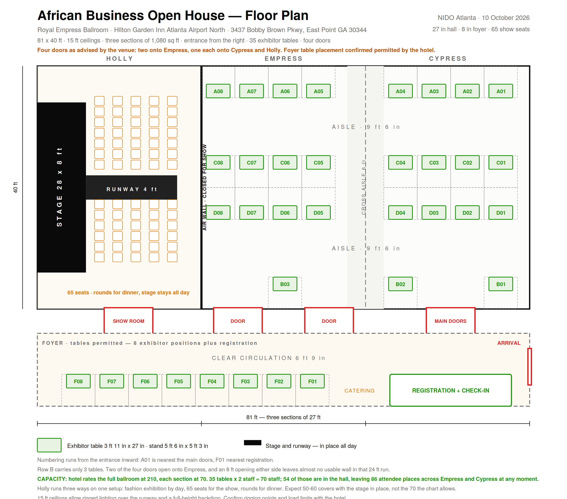 Venue floor plan